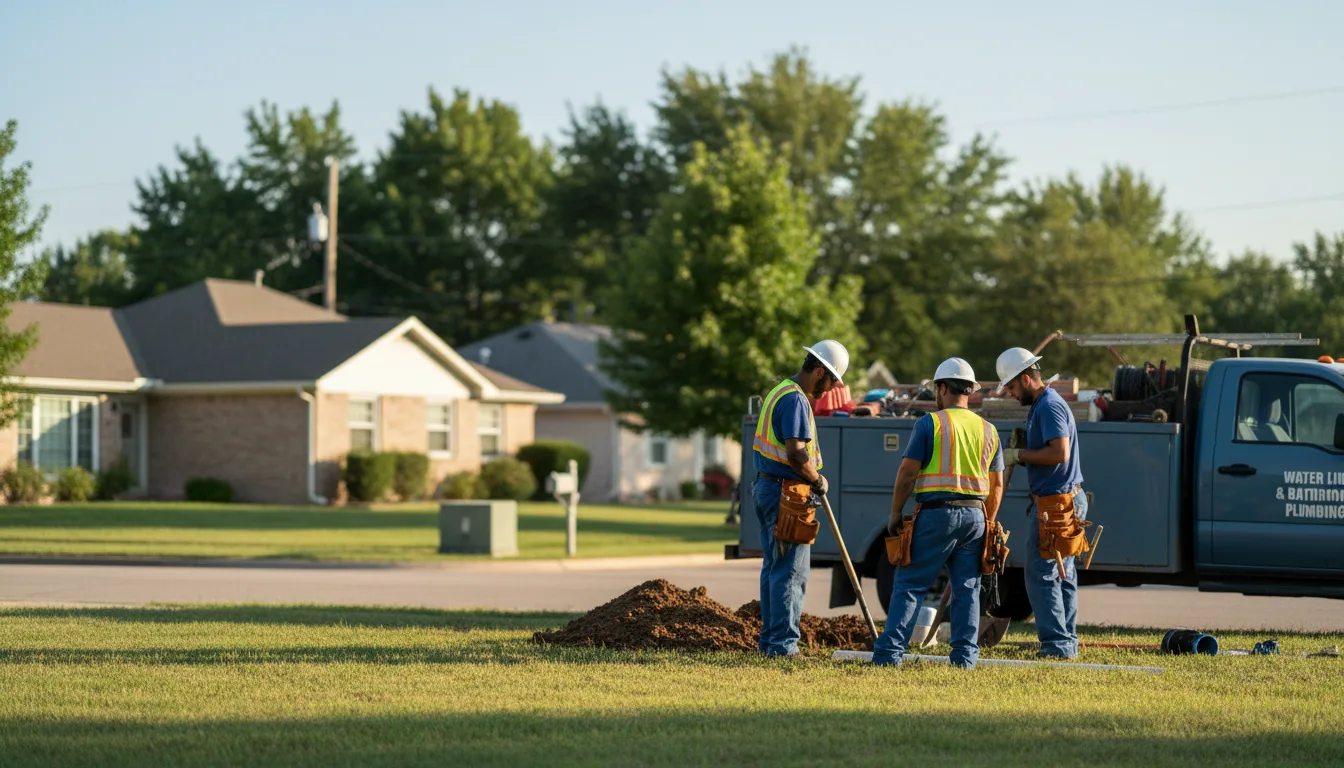 Residential water line and bathroom plumbing service in Hewitt, TX
